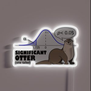 Significant Otter One Tailed RGB Neon Sign