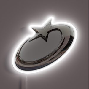 Silver Chrome Comet RGB Neon Sign