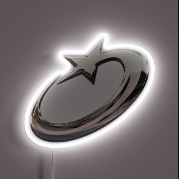 Silver Chrome Comet RGB Neon Sign
