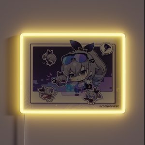 Silver Wolf Single Panel Illustration Honkai Star Rail RGB Neon Sign