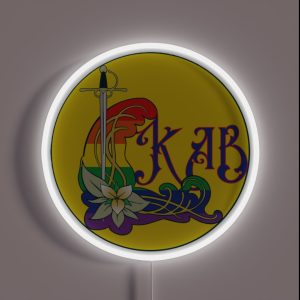 Simple KAB Logo Pride Variant RGB Neon Sign
