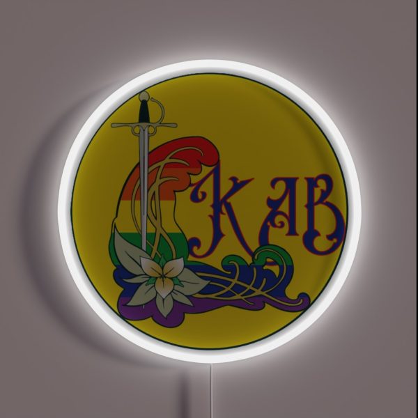 Simple KAB Logo Pride Variant RGB Neon Sign