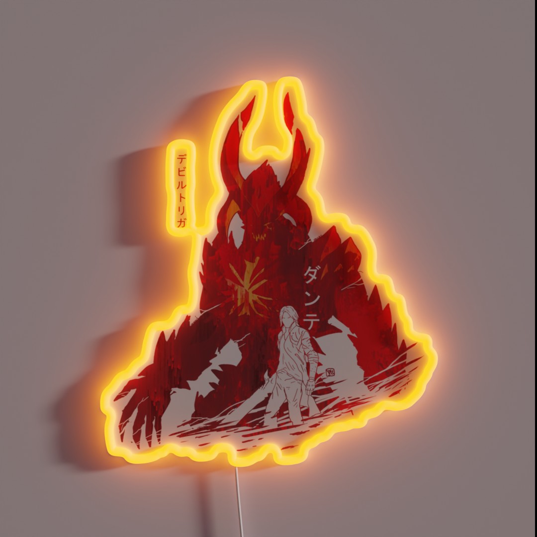 Sin Of The Devil Dante DMC5 Devil May Cry V RGB Neon Sign Sin Of The Devil Dante DMC5 Devil May Cry V RGB Neon Sign
