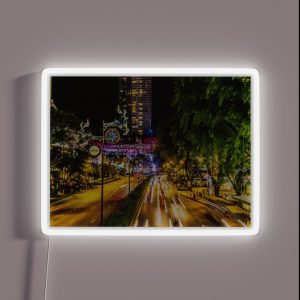 Singapore City Street Light Trails RGB Neon Sign