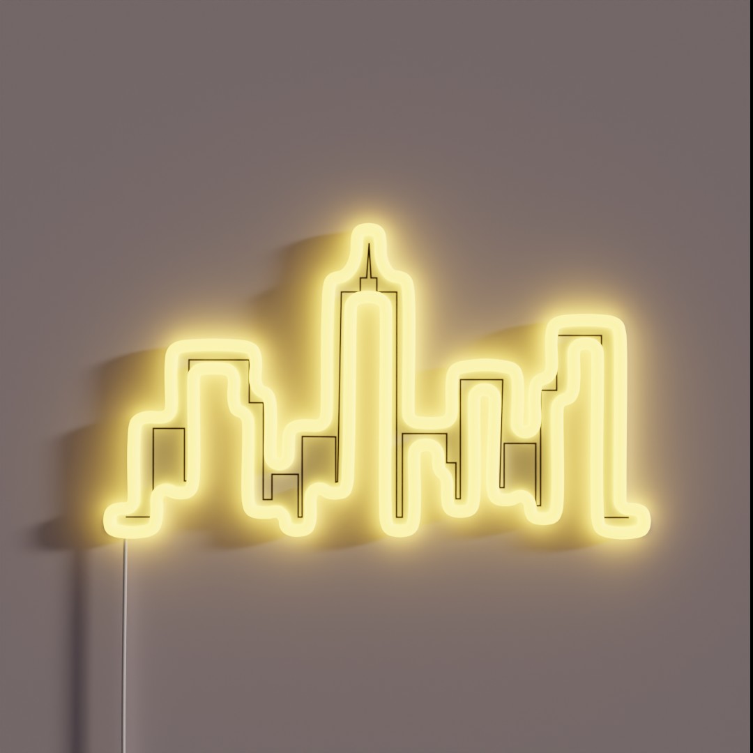 Single Line City RGB Neon Sign Single Line City RGB Neon Sign