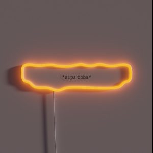 Sips Boba Print RGB Neon Sign