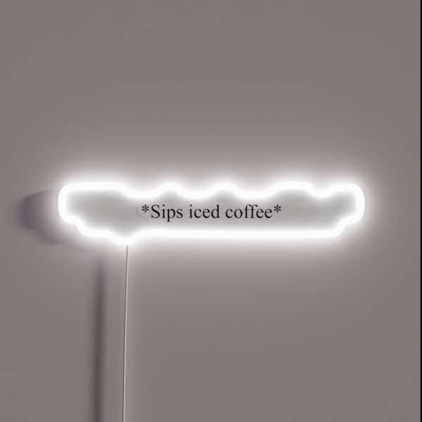 Sips Iced Coffee RGB Neon Sign