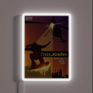 Six Minutes Podcast Poster RGB Neon Sign