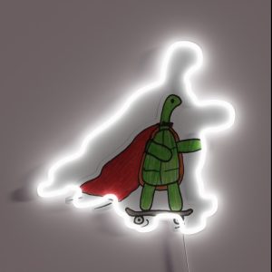 Skateboard Turtle RGB Neon Sign