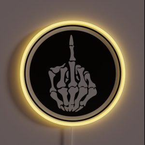 Skeleton Finger Funny Hard Hat RGB Neon Sign Skeleton Finger Funny Hard Hat RGB Neon Sign