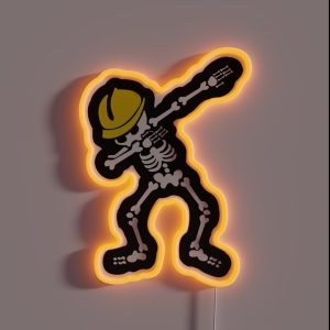 Skeleton Hat Funny Hard Hat RGB Neon Sign
