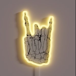 Skeleton Rocker Hand RGB Neon Sign Skeleton Rocker Hand RGB Neon Sign