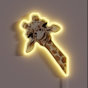Sketch Giraffe Art RGB Neon Sign