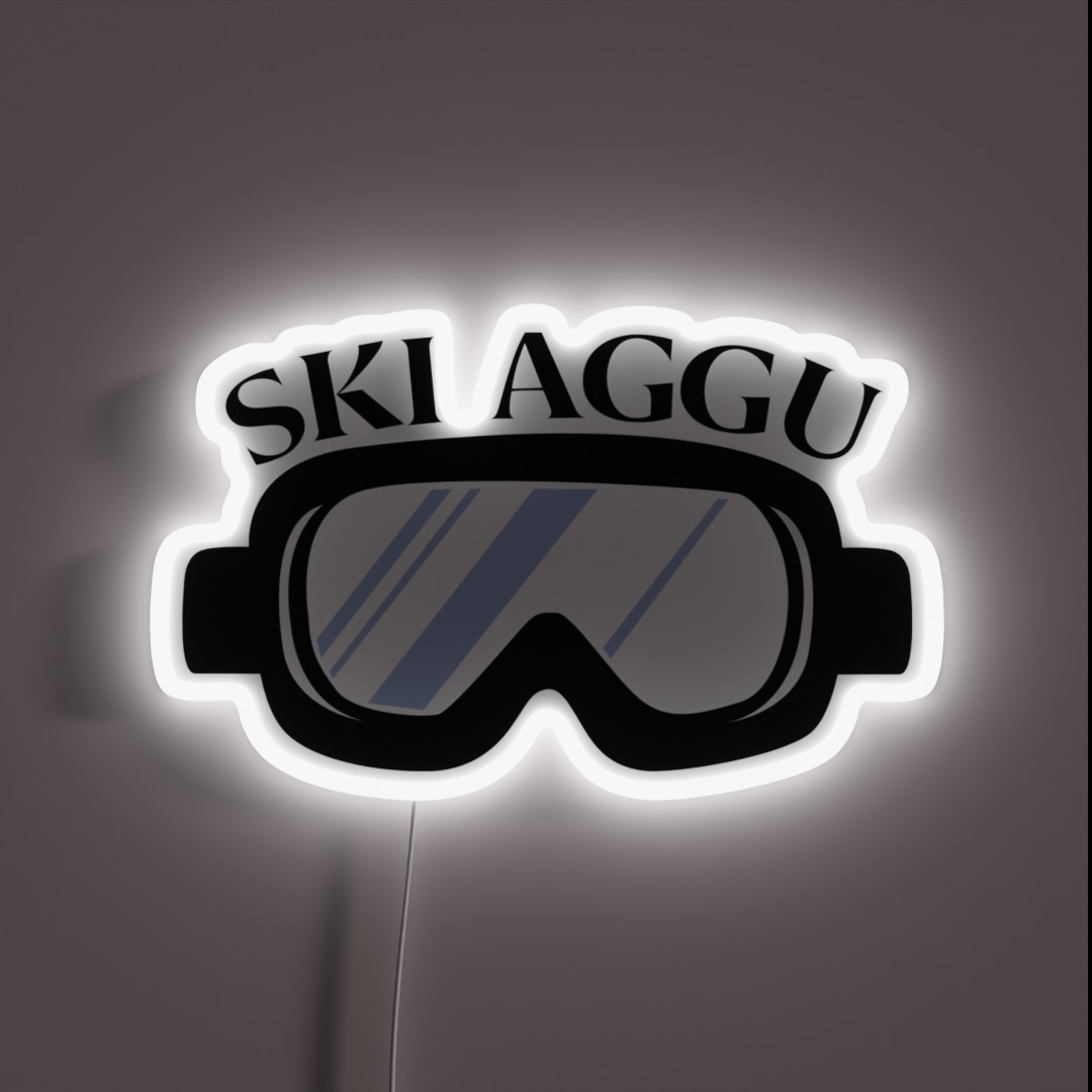 Ski Aggu Goggles RGB Neon Sign Ski Aggu Goggles RGB Neon Sign