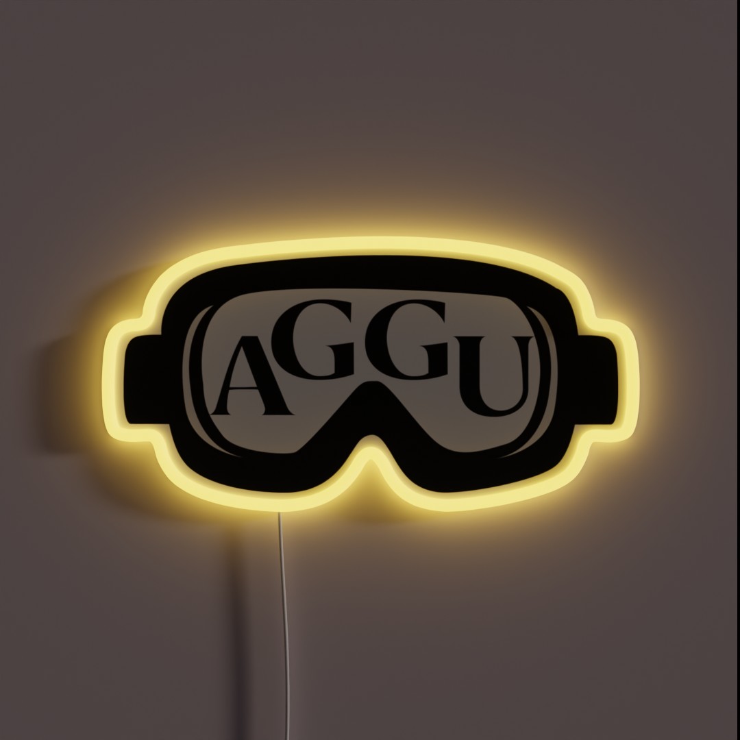 Ski Aggu Goggles RGB Neon Sign Ski Aggu Goggles RGB Neon Sign