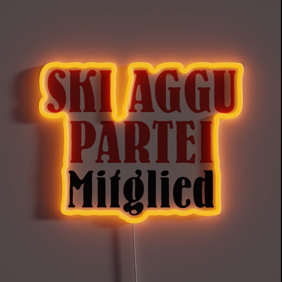 Ski Aggu Party Member RGB Neon Sign Ski Aggu Party Member RGB Neon Sign