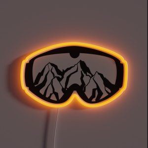 Ski Board Goggles RGB Neon Sign