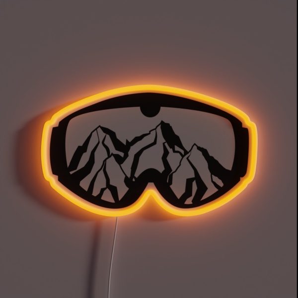 Ski Board Goggles RGB Neon Sign
