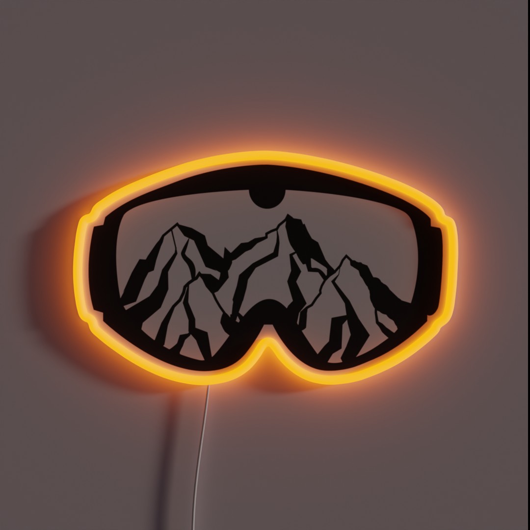 Ski Board Goggles RGB Neon Sign Ski Board Goggles RGB Neon Sign
