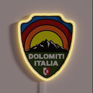 Ski Dolomiti Italia Skiing Tyrol Dolomites Italy RGB Neon Sign Ski Dolomiti Italia Skiing Tyrol Dolomites Italy RGB Neon Sign