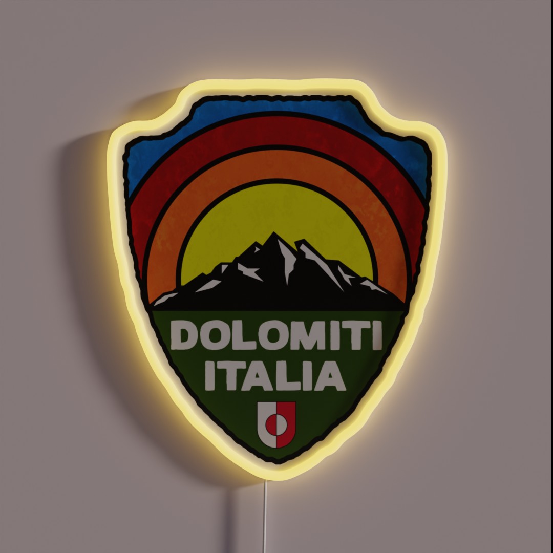 Ski Dolomiti Italia Skiing Tyrol Dolomites RGB Neon Sign Ski Dolomiti Italia Skiing Tyrol Dolomites RGB Neon Sign