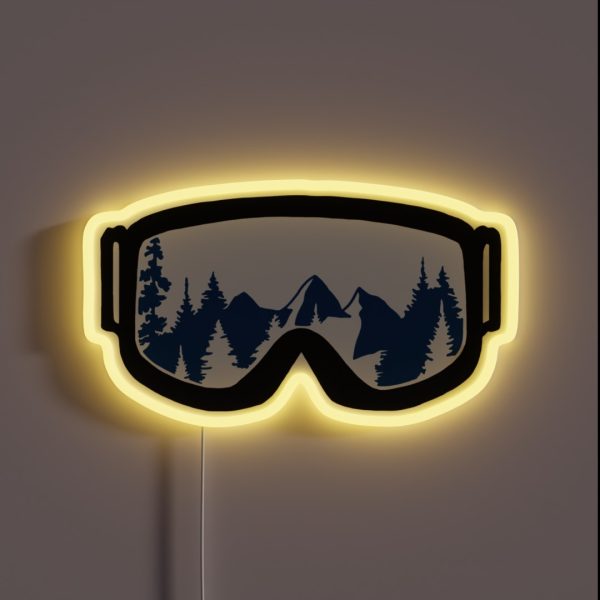 Ski Goggles Blue RGB Neon Sign
