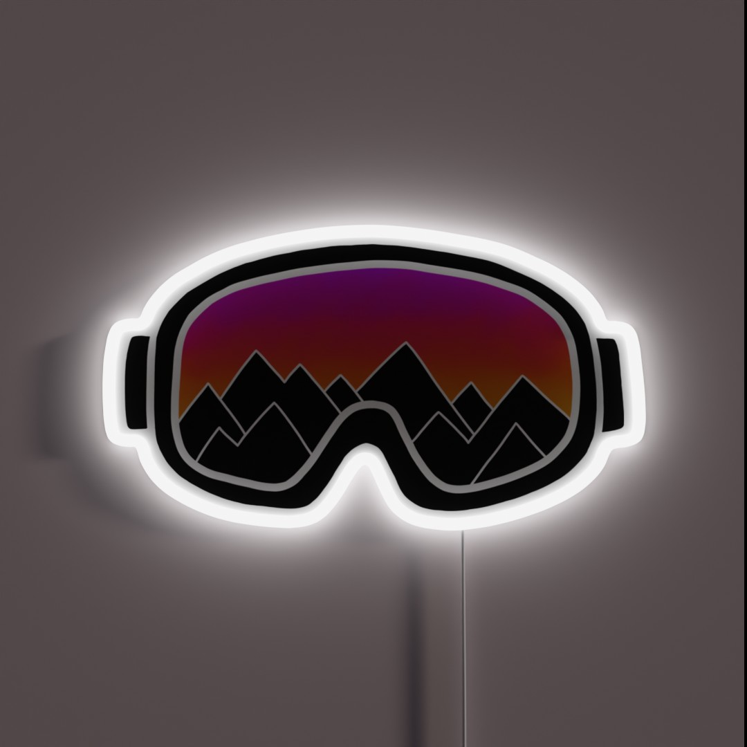 Ski Goggles RGB Neon Sign Ski Goggles RGB Neon Sign