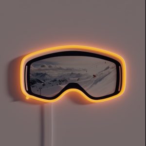 Ski Goggles Snowboard Goggles Mountain Resort RGB Neon Sign Ski Goggles Snowboard Goggles Mountain Resort RGB Neon Sign