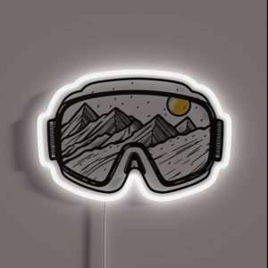 Ski Goggles Snowboard Snowboarding Gifts RGB Neon Sign