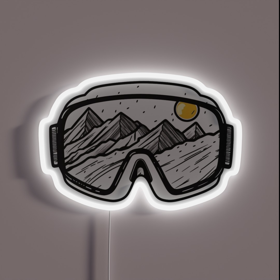 Ski Goggles Snowboard Snowboarding Gifts RGB Neon Sign Ski Goggles Snowboard Snowboarding Gifts RGB Neon Sign