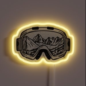 Ski Goggles Snowboarding Gifts RGB Neon Sign Ski Goggles Snowboarding Gifts RGB Neon Sign