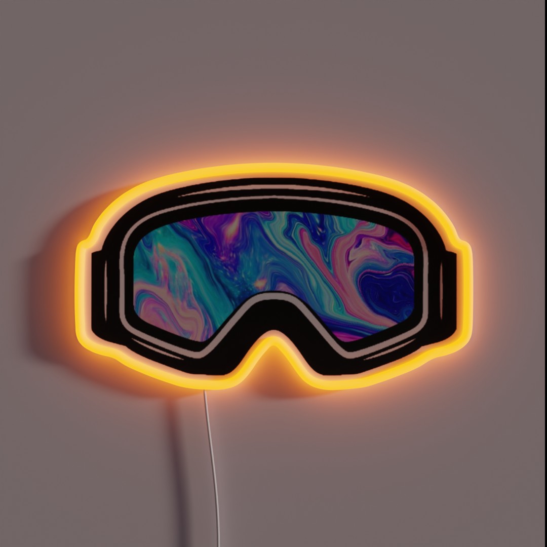 Ski Goggles Winter Blue And Pink Design RGB Neon Sign Ski Goggles Winter Blue And Pink Design RGB Neon Sign