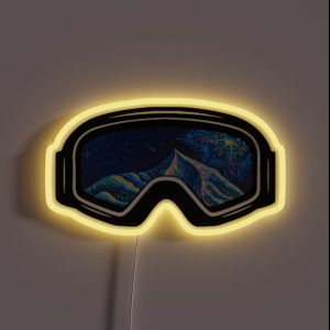 Ski Goggles Winter Blue Trippy Design RGB Neon Sign Ski Goggles Winter Blue Trippy Design RGB Neon Sign