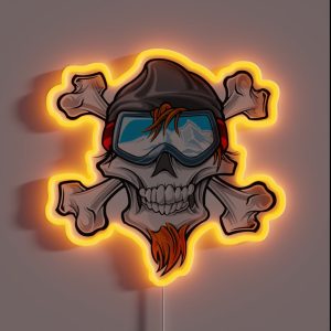 Ski Helmet Funny Skull RGB Neon Sign Ski Helmet Funny Skull RGB Neon Sign
