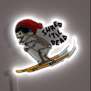 Ski Skeleton RGB Neon Sign
