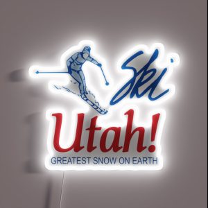 Ski Utah Greatest Snow On Earth RGB Neon Sign