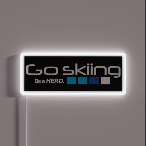 Skiing RGB Neon Sign