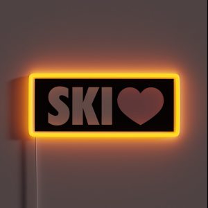 Skiing RGB Neon Sign