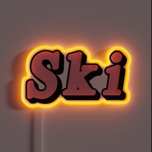 Skiing RGB Neon Sign
