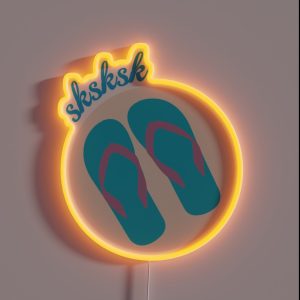 Sksksk Beach Sandalas RGB Neon Sign Sksksk Beach Sandalas RGB Neon Sign