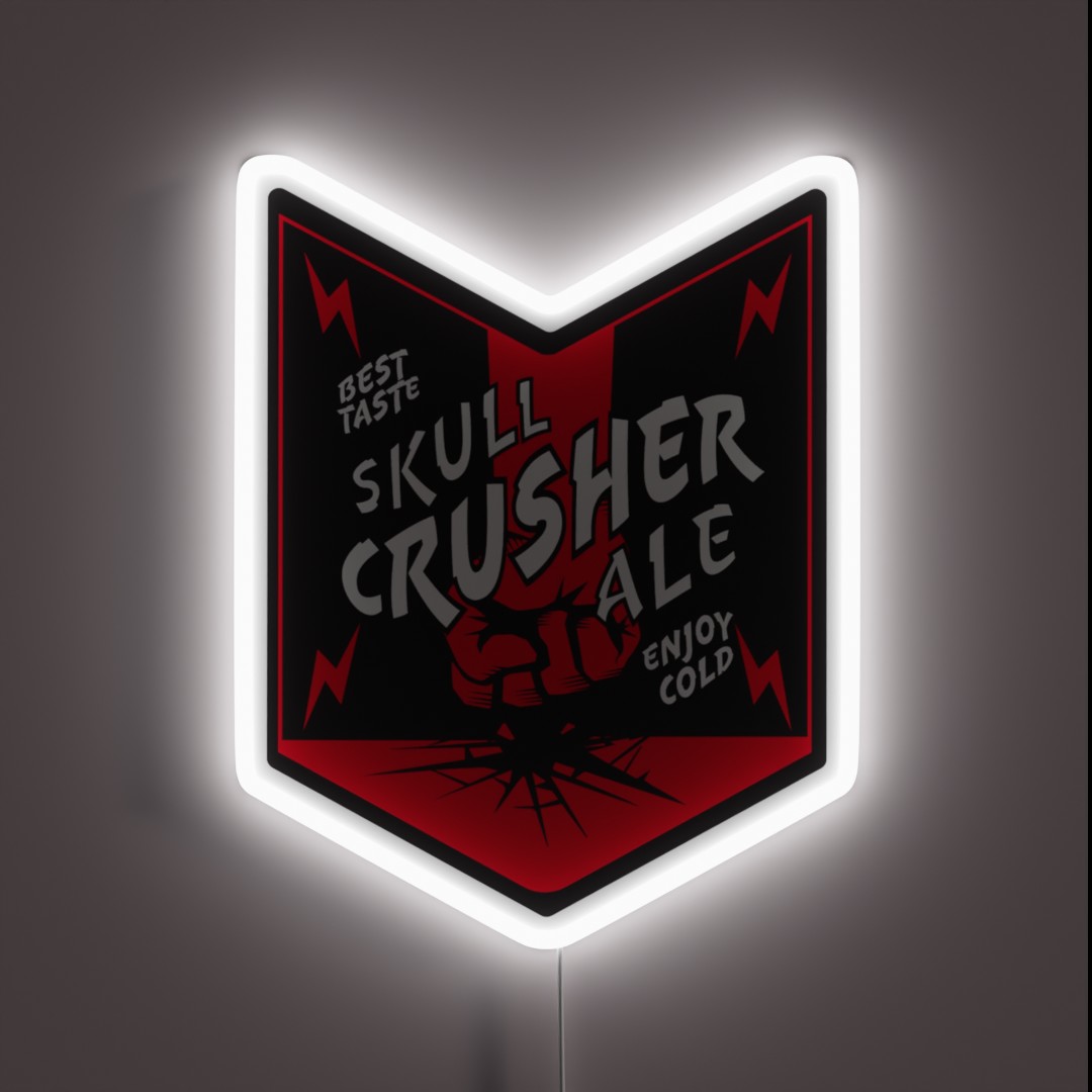 Skull Crusher Ale RGB Neon Sign Skull Crusher Ale RGB Neon Sign