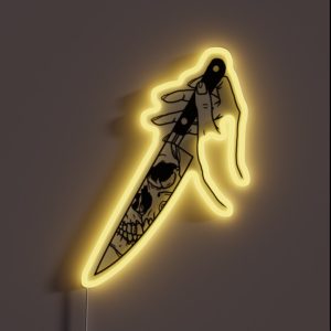 Skull Knife RGB Neon Sign Skull Knife RGB Neon Sign