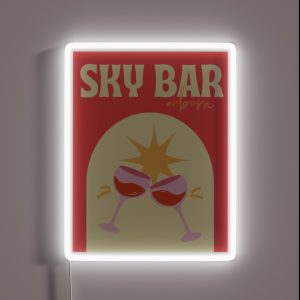 Sky Bar In Auburn Poster RGB Neon Sign Sky Bar In Auburn Poster RGB Neon Sign