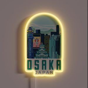 Skyline Osaka Japan RGB Neon Sign