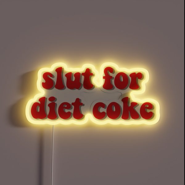 Sl T For Diet Coke RGB Neon Sign