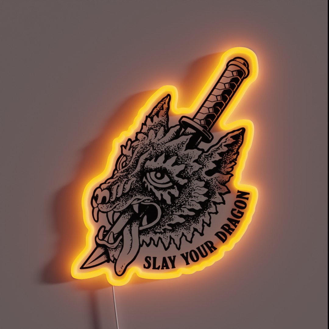 Slay Your Dragon RGB Neon Sign Slay Your Dragon RGB Neon Sign