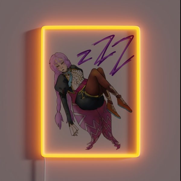 Sleeping Clorica RGB Neon Sign