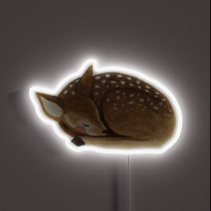 Sleeping Fawn RGB Neon Sign