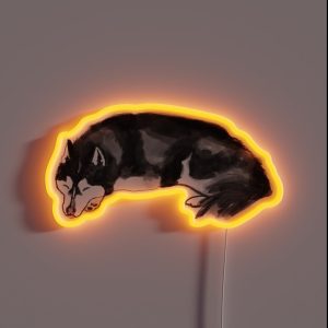 Sleeping Husky RGB Neon Sign