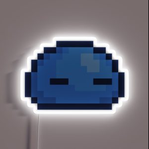 Sleepy Blue Terraria Slime RGB Neon Sign Sleepy Blue Terraria Slime RGB Neon Sign